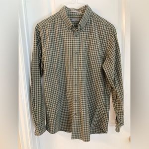 Men’s Eddie Bauer Green Plaid Button Down